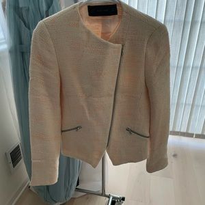 Zara tweed jacket with zip